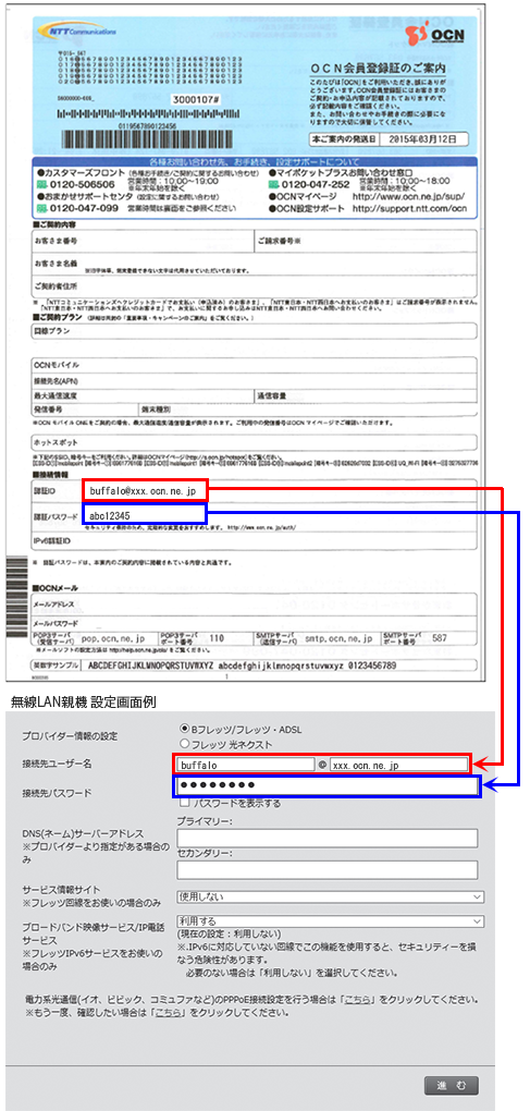 OCN会員登録証